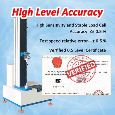 Liyi Universal Testing Machine with 650mm Stroke 1/250,000 Resolution and ASTM D903 Compliance for Material Testing